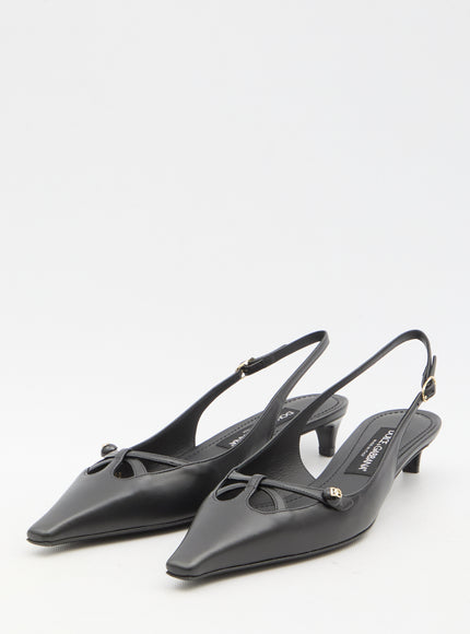 Dolce & Gabbana DG Logo Slingback In Black