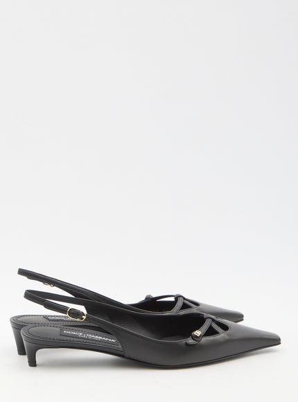 Dolce & Gabbana DG Logo Slingback In Black