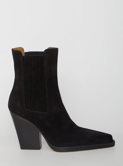 Paris Texas Dallas black ankle boot side view