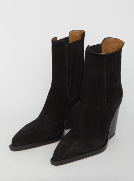 Paris Texas Dallas black ankle boots front angle