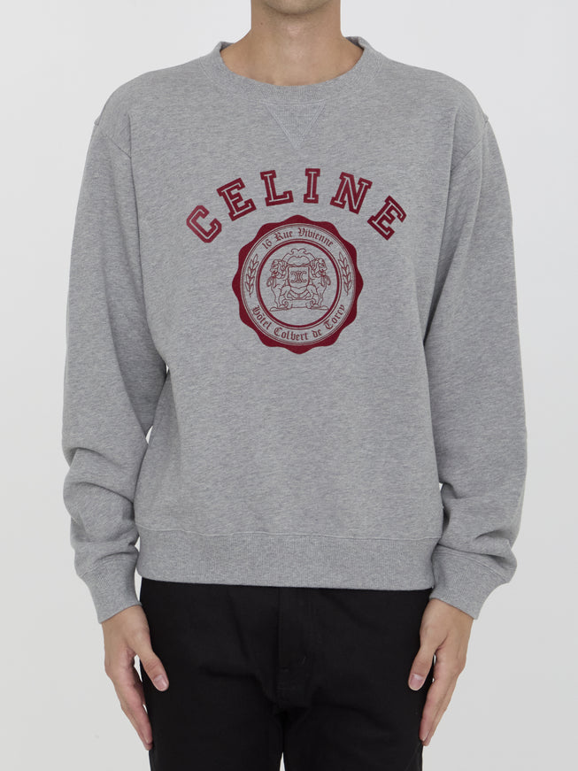 Celine Logo-Print Cotton-Jersey Sweatshirt