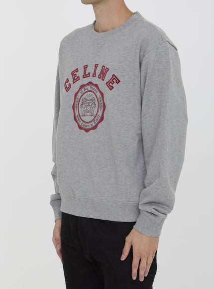 Celine Logo-Print Cotton-Jersey Sweatshirt