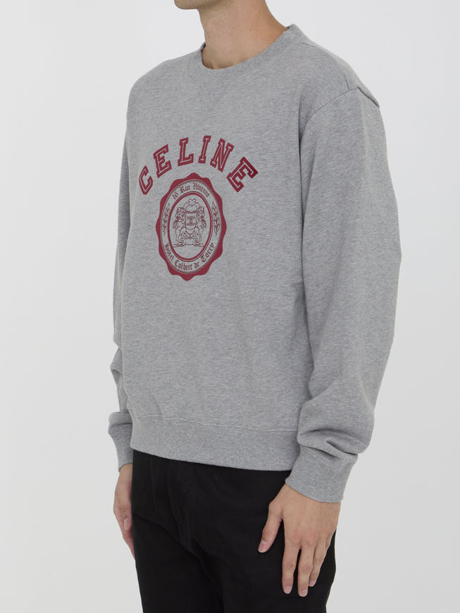 Celine Logo-Print Cotton-Jersey Sweatshirt