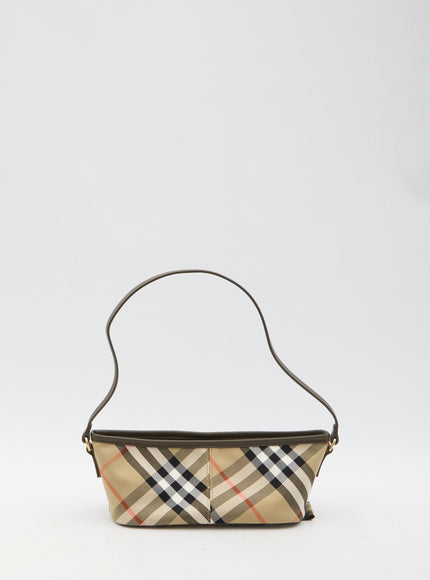 a small purse with a check pattern on it