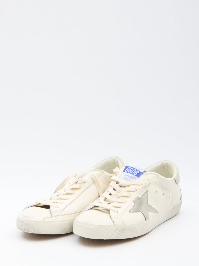 Golden Goose sneakers with grey suede star and worn-out effect