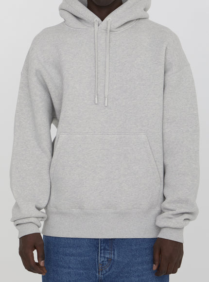 Ami Paris Ami De Coeur grey hoodie front view