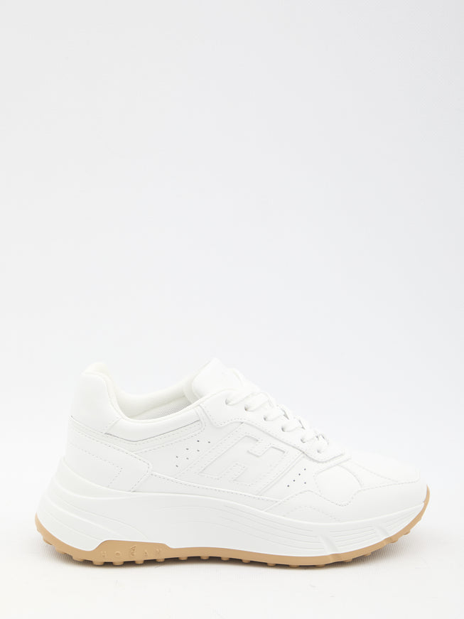 a white sneaker with a rubber sole