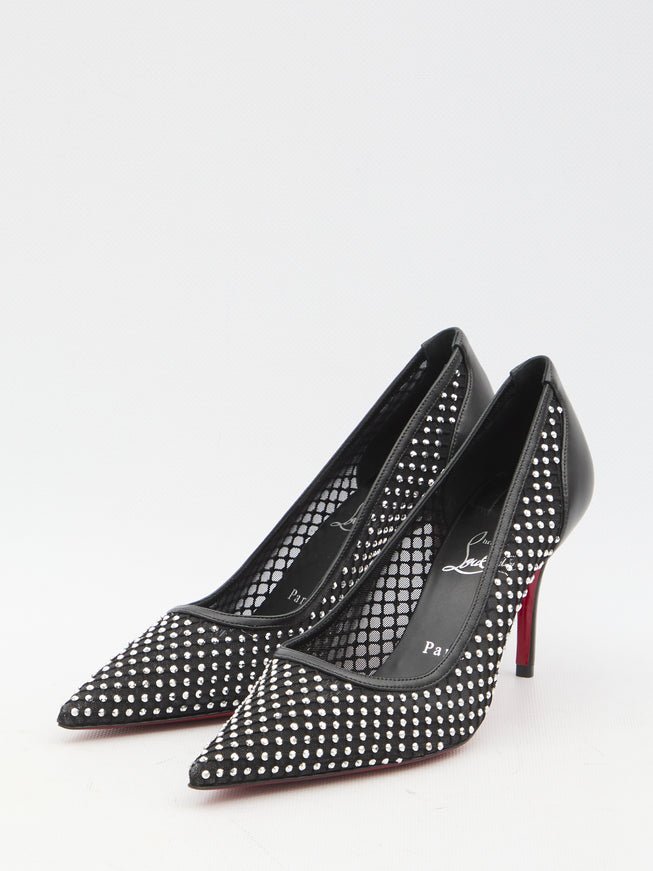 Christian Louboutin Apostropha Mesh Strass Pumps