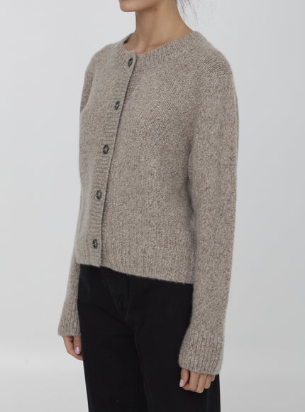 Allude Cashmere and Silk Cardigan in Beige