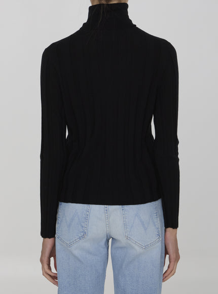 Allude Virgin Wool Jumper Sweater in Black