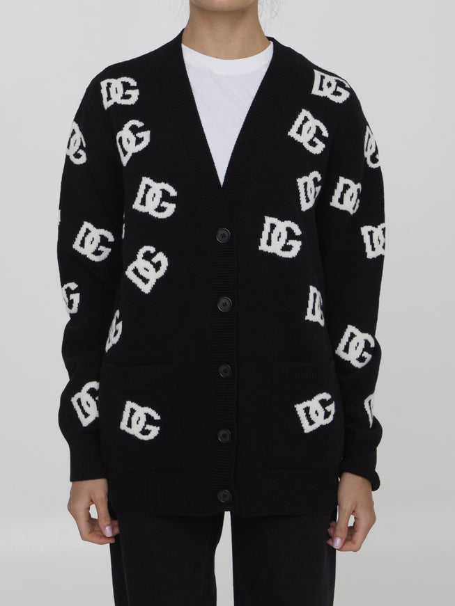 Dolce & Gabbana Dg Logo Cardigan in Black