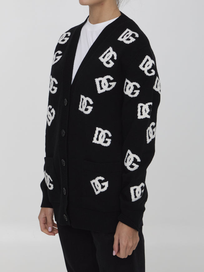 Dolce & Gabbana Dg Logo Cardigan in Black