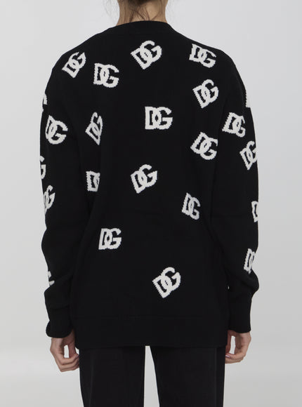 Dolce & Gabbana Dg Logo Cardigan in Black