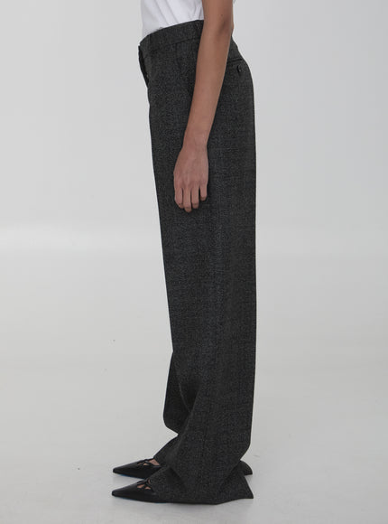 Dolce & Gabbana Palazzo Pants In Black Wool