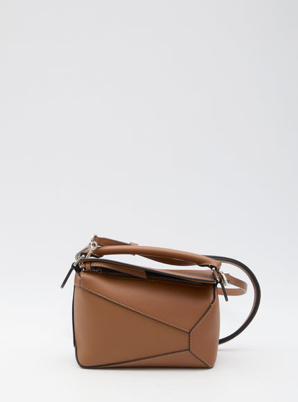 Loewe Mini Puzzle Bag In Brown Leather