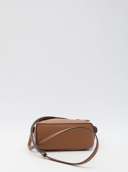 Loewe Mini Puzzle Bag In Brown Leather