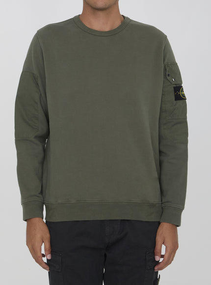 Stone Island cotton sweatshirt front view