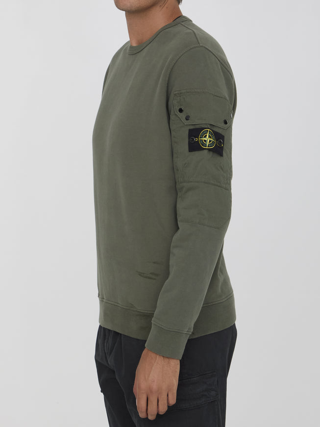 Stone Island cotton sweatshirt side view