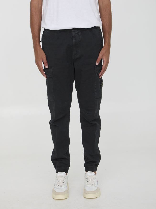 Stone Island cotton pants, front view, stylish and comfortable