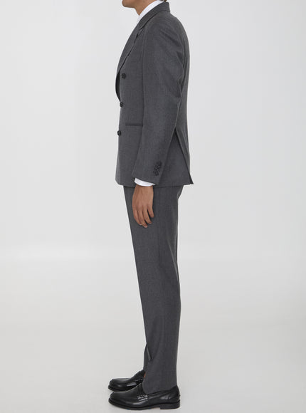 Lardini Gray Two-piece Suit In Wool And Cashmere