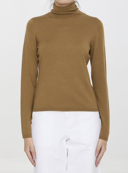 Max Mara Veloce Sweater in camel cashmere, front view