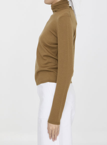 Max Mara Veloce Sweater in camel cashmere, side view