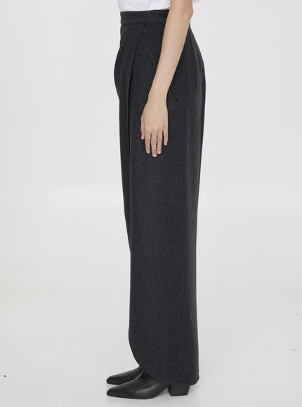 Max Mara Aprile Draped Wrap-effect Wool-blend Maxi Skirt