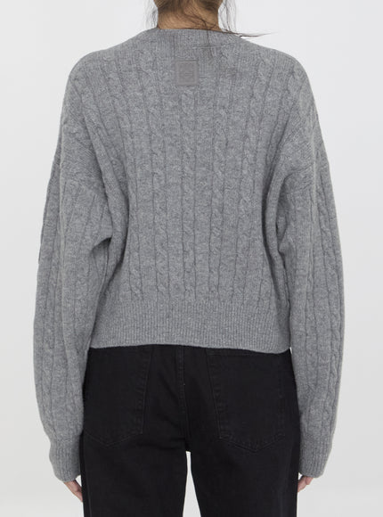 Loewe Wool Sweater In Gray