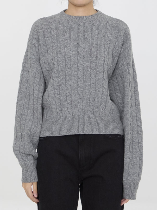 Loewe Wool Sweater In Gray