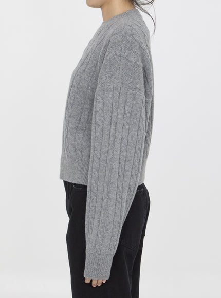 Loewe Wool Sweater In Gray