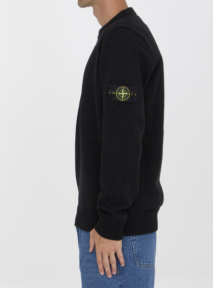 Stone Island Black Wool Sweater