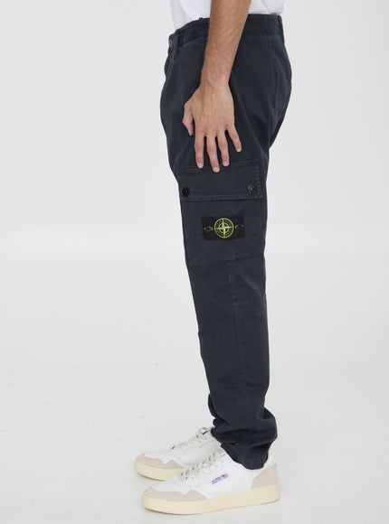 Stone Island men's slim fit pants side detail