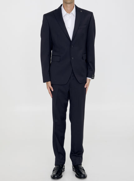 Tagliatore Shiny Effect Two-piece Suit In Virgin Wool