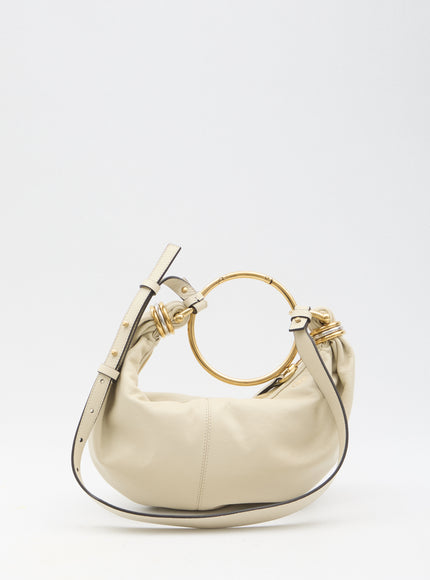 Chloe Small Bracalet Beige Leather Hobo Bag