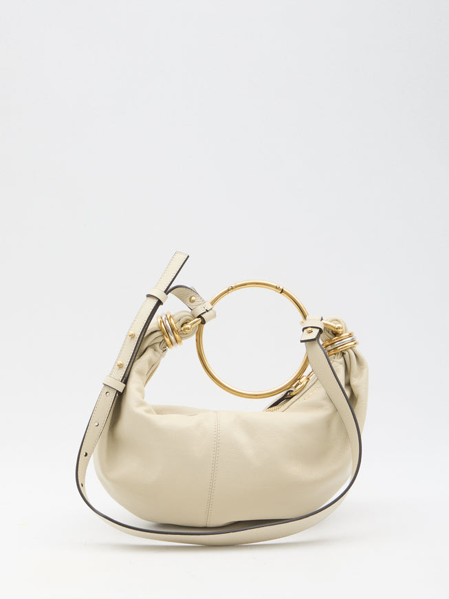 Chloe Small Bracalet Beige Leather Hobo Bag