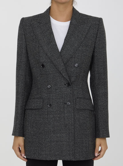 Dolce & Gabbana double-breasted grey wool jacket front