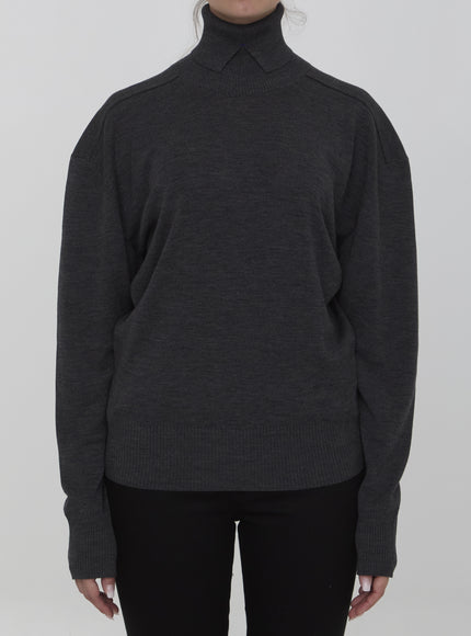 Burberry Gray Wool Jumper Sweater