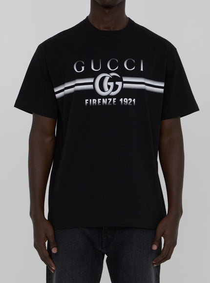 Gucci Cotton T-shirt With Gucci Print