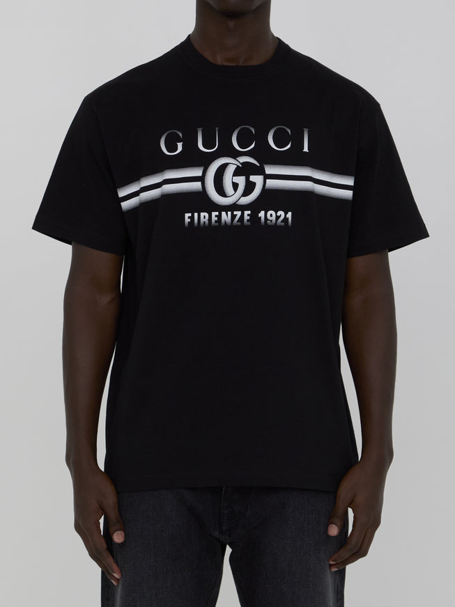 Gucci Cotton T-shirt With Gucci Print