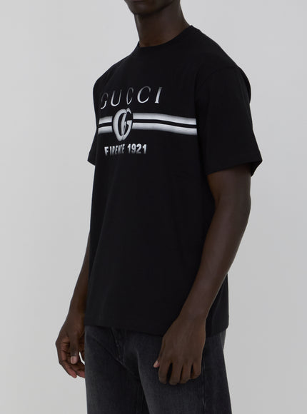 Gucci Cotton T-shirt With Gucci Print