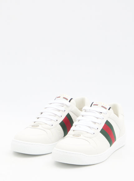 Gucci Screener Sneakers In White