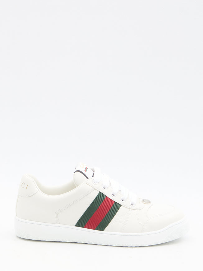 Gucci Screener Sneakers In White