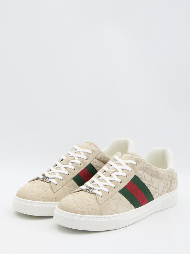 Gucci Ace Sneakers In Beige