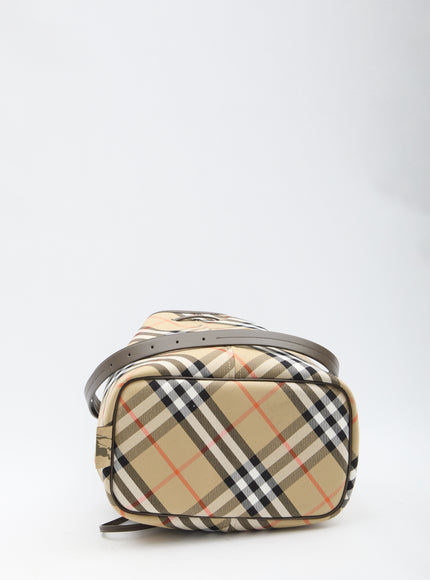 Burberry Check Drawstring Bucket Bag