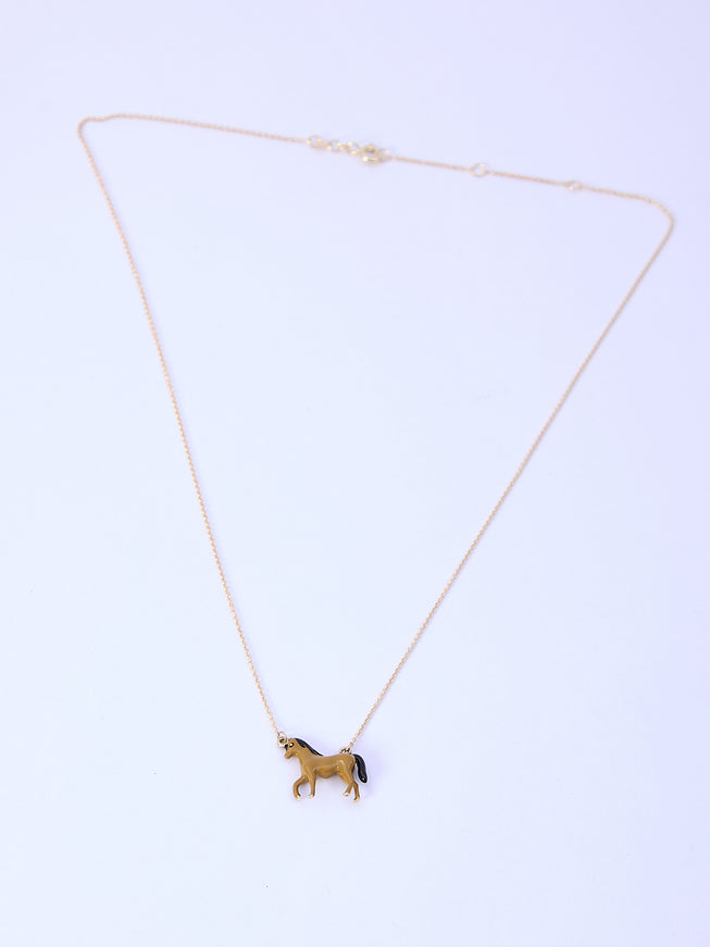 Aliita Caballo Yellow Gold Necklace