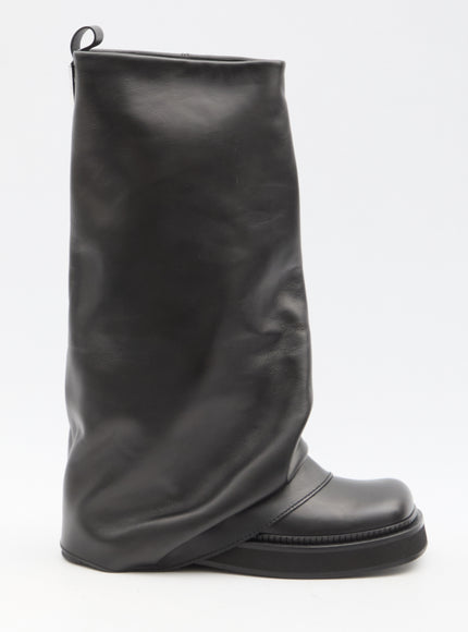 The Attico Robin Black Combat Boot side view