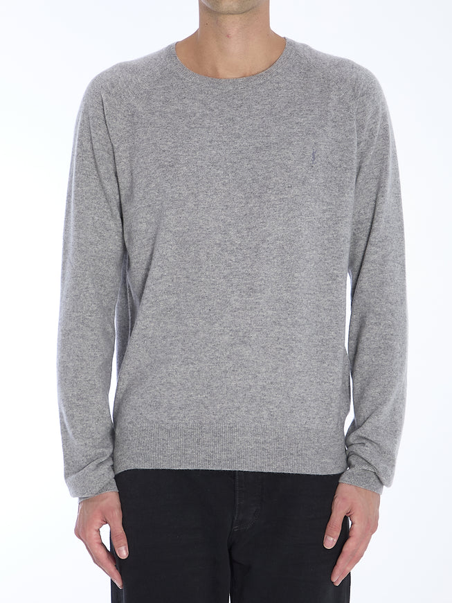 Saint Laurent Cassandre Sweater In Gray