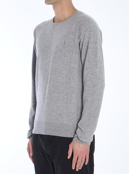 Saint Laurent Cassandre Sweater In Gray