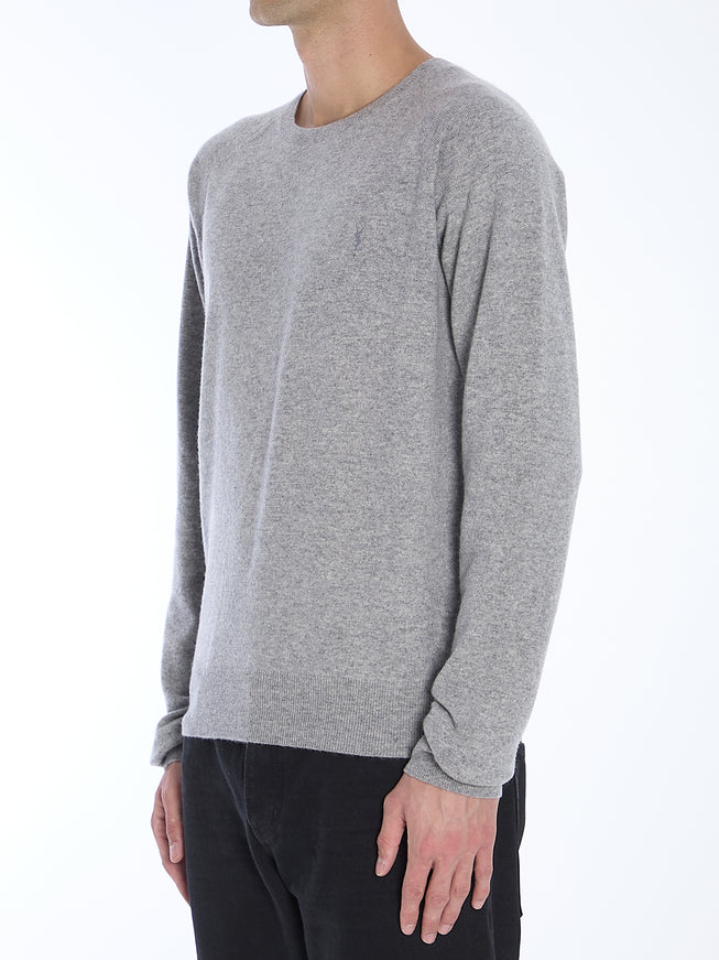 Saint Laurent Cassandre Sweater In Gray