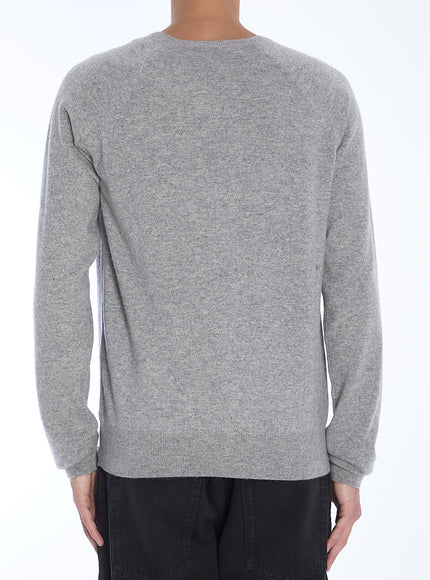 Saint Laurent Cassandre Sweater In Gray